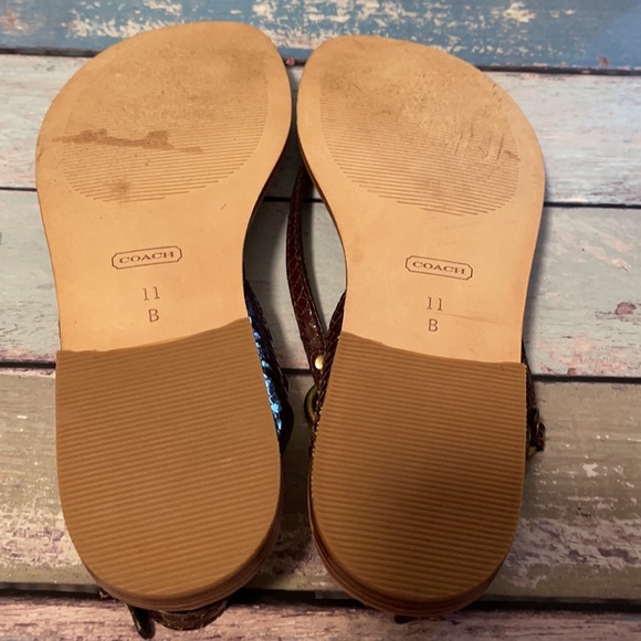 NIB, COACH Vintage Rhea Printed Python Sandals, size 11 - Picture 5 of 12